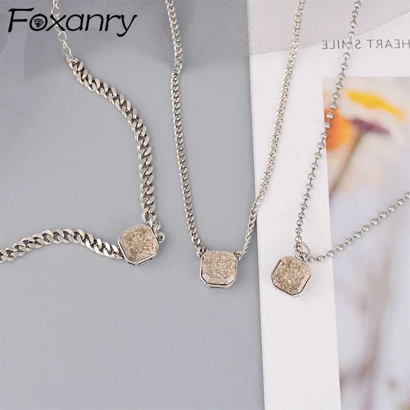 FOXANRY 925 Sterling Silver Thick Chain Bracelets for Women INS Fashion Hip Hop Vintage Sparkling Geometric Zircon Party Jewelry
FOXANRY 925 Sterling Silver Thick Chain Bracelets for Women INS Fashion Hip Hop Vintage Sparkling Geometric Zircon Party Jewelry