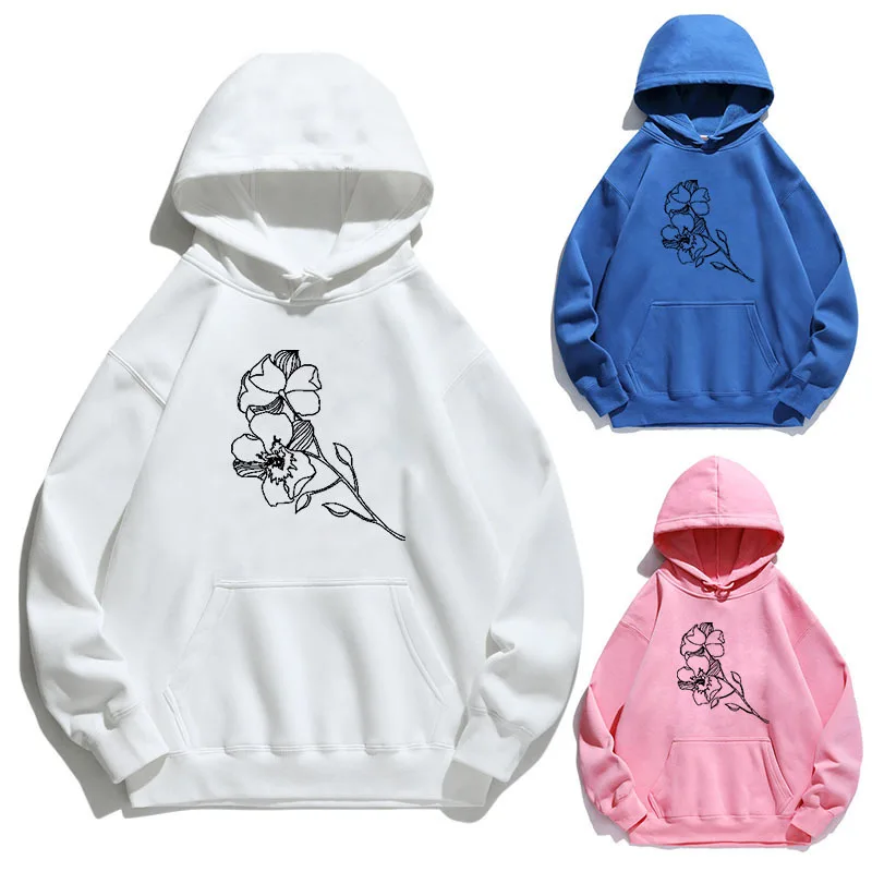 Women Hoodie Rose Printed Hoodies Women Fleece Long Sleeve Loose Sweatshirt with Hat Girls Pullovers Winter
Women Hoodie Rose Printed Hoodies Women Fleece Long Sleeve Loose Sweatshirt with Hat Girls Pullovers Winter