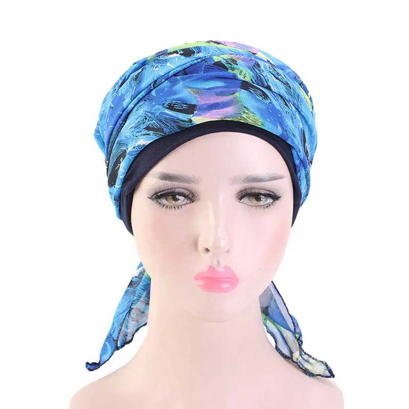 Satin Bonnet Sleep Cap Long Bonnet Cap Stretch Floral Turbantes Muslim Headwear Turban Hat Head Wrap Hair Care Chemo Cancer Hat 
Satin Bonnet Sleep Cap Long Bonnet Cap Stretch Floral Turbantes Muslim Headwear Turban Hat Head Wrap Hair Care Chemo Cancer Hat