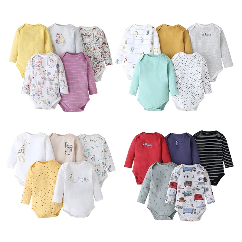 0-24M 5PCS Set Baby Clothing Fashion Newborn Jumpsuit Long-sleeved Triangle Romper Cotton Clothes
0-24M 5PCS Set Baby Clothing Fashion Newborn Jumpsuit Long-sleeved Triangle Romper Cotton Clothes