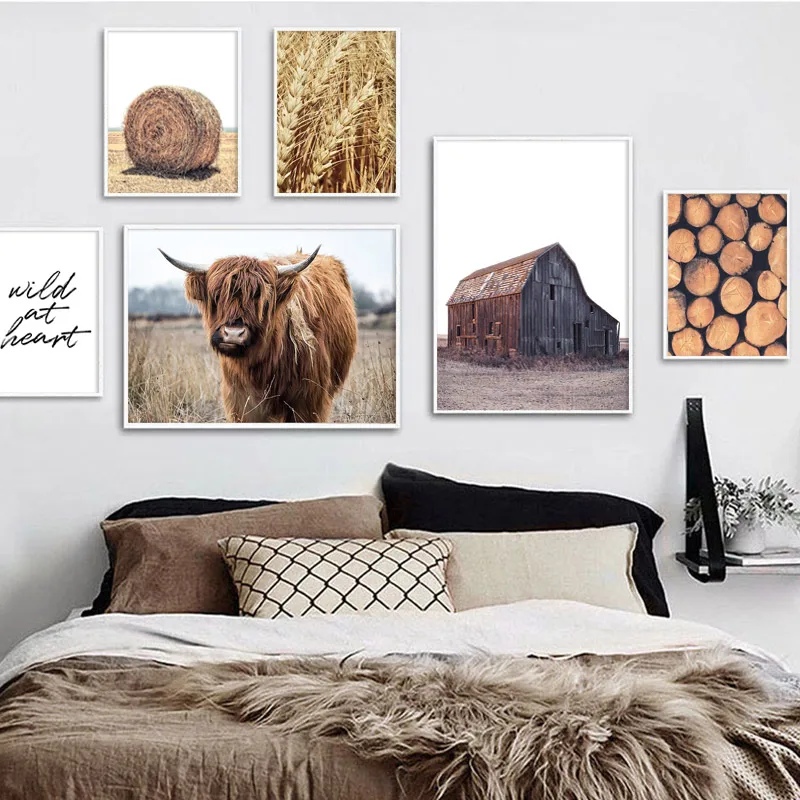 Farm Cabin Wall Art Landscape Canvas Poster Nordic Cow Wheat Wood Print Painting Scandinavian Decoration Pictures Home Decor
Farm Cabin Wall Art Landscape Canvas Poster Nordic Cow Wheat Wood Print Painting Scandinavian Decoration Pictures Home Decor