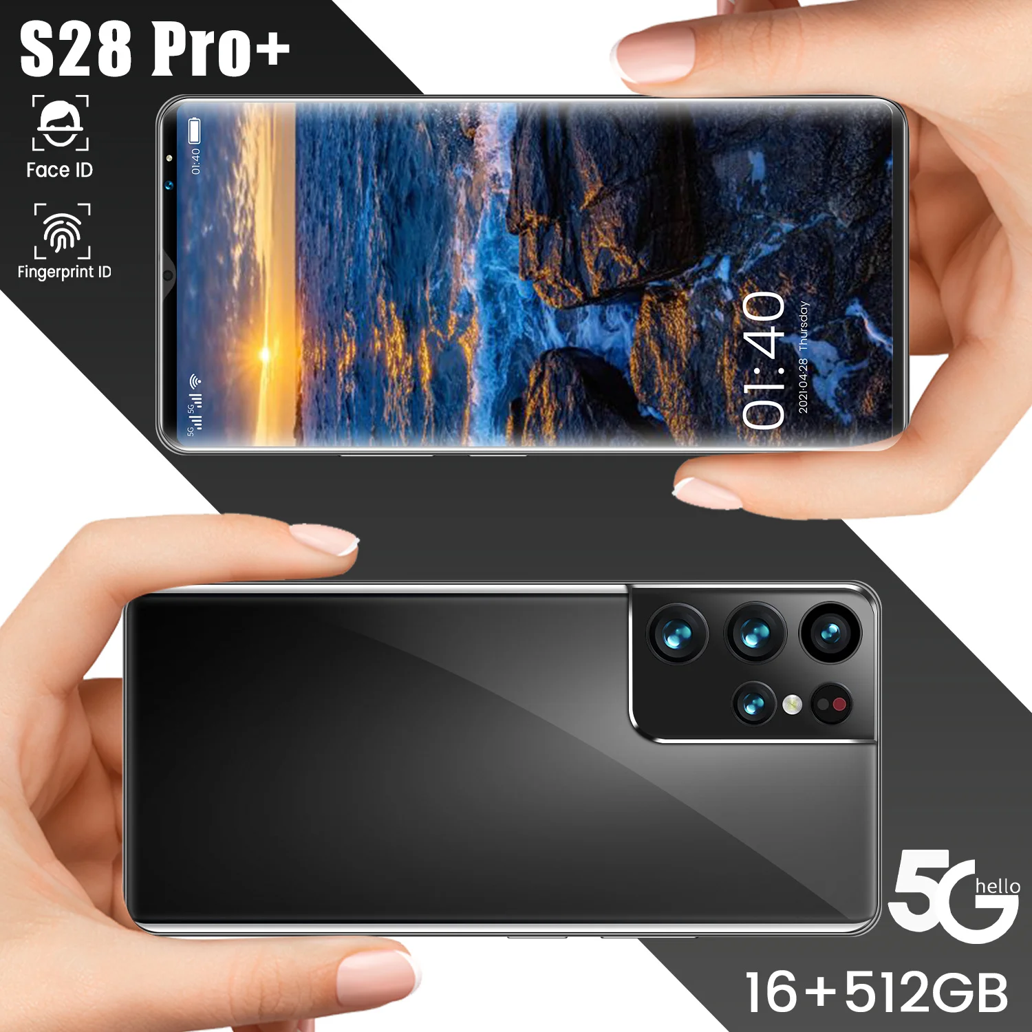 S28 Pro+ 2021 New 6.1 Inch 5G Smartphone 16GB+512GB For Galaxy S28 Pro+ Cellphone Xiaomi Samsung Vivo Phone Android 11.0
S28 Pro+ 2021 New 6.1 Inch 5G Smartphone 16GB+512GB For Galaxy S28 Pro+ Cellphone Xiaomi Samsung Vivo Phone Android 11.0