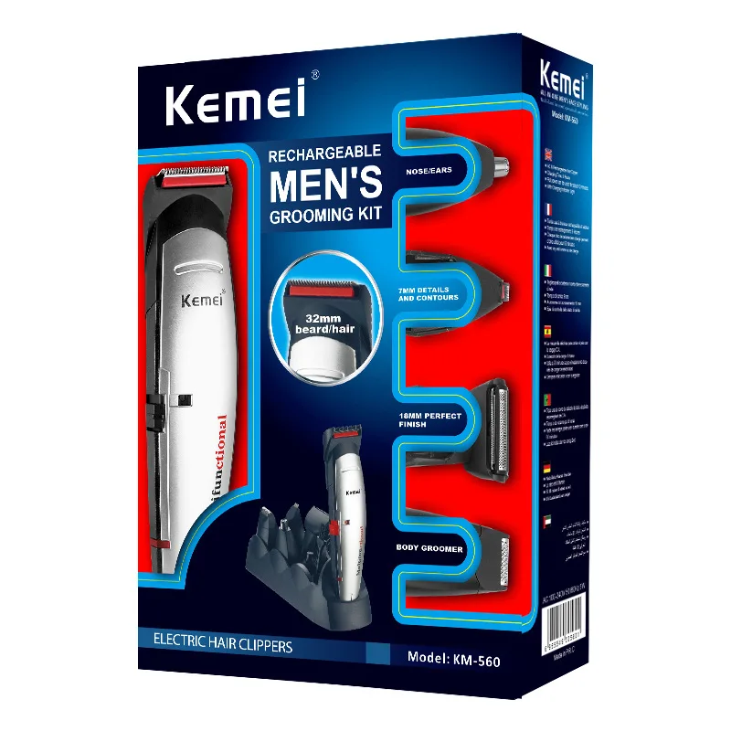 Kemei 5 In 1 Rechargeable Electric Hair Clipper Shaver Pubic Nose Bikini Hair Trimmer Beard Razor Styling Tools Shaving Machine 
Kemei 5 In 1 Rechargeable Electric Hair Clipper Shaver Pubic Nose Bikini Hair Trimmer Beard Razor Styling Tools Shaving Machine