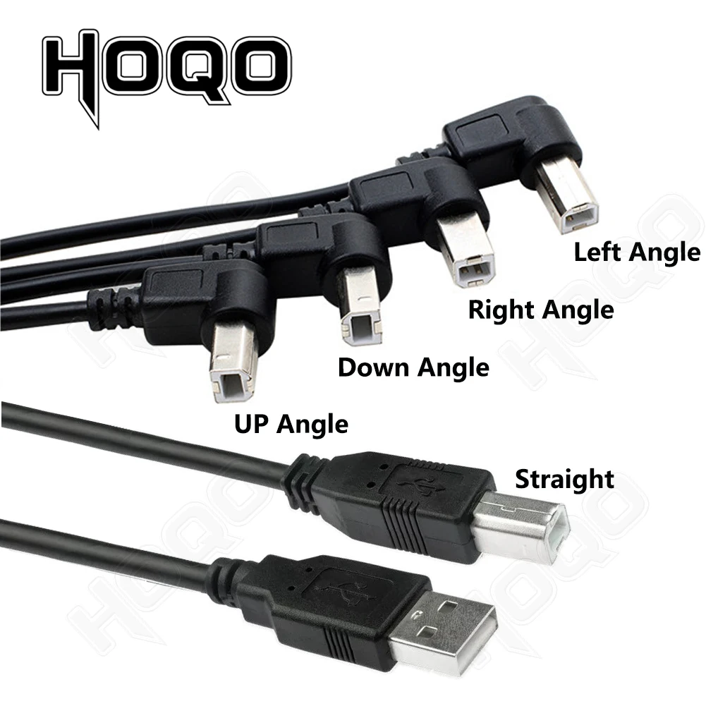 0 5 1 м 50 см левый и правый короткий USB-кабель для принтера с углом 90 градусов L USB 2 от