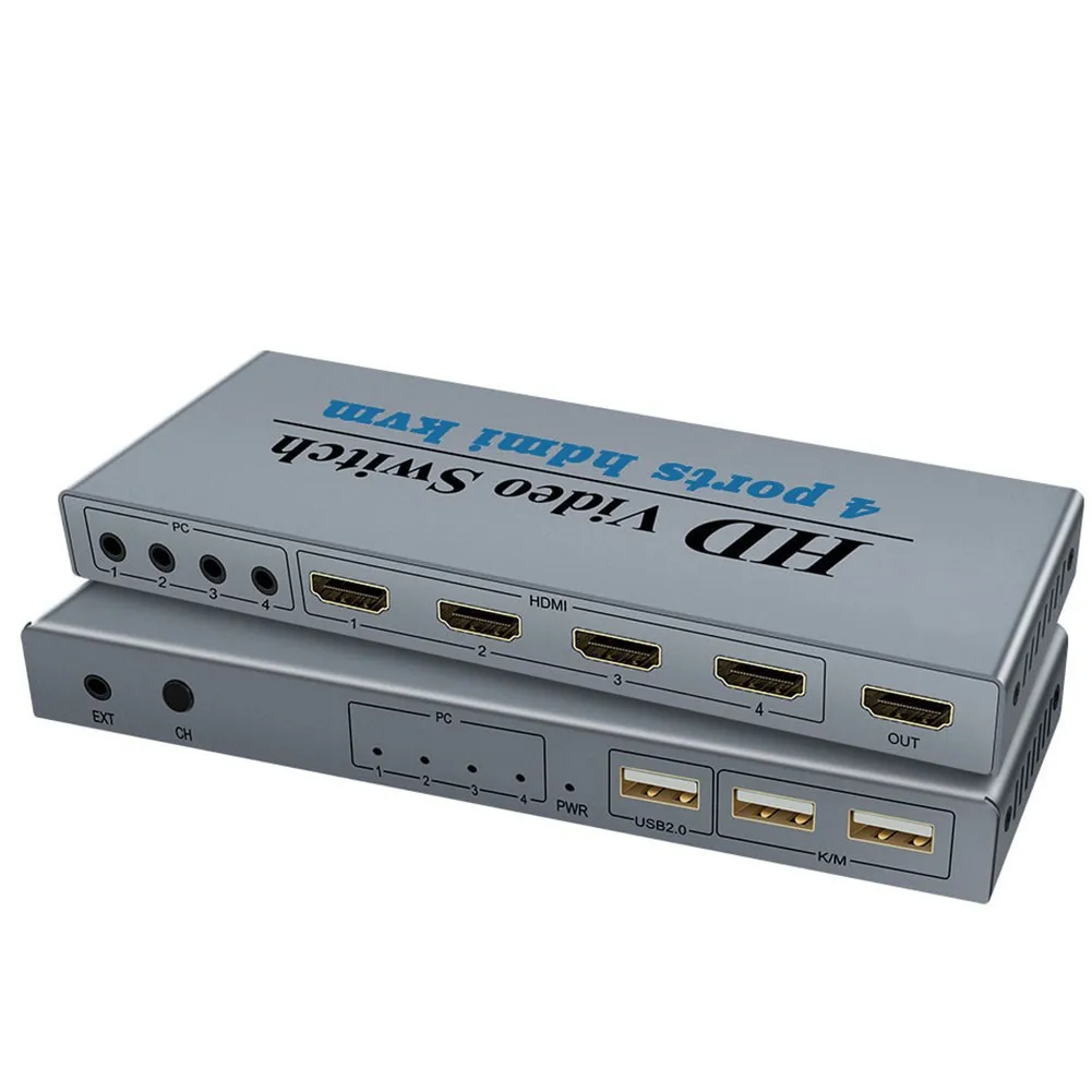 Free Shipping HDMI-compatible KVM Switch 4 In 1 Out 4 Port 4K Converter For 4 PC Sharing One Monitor Keyboard Mouse Printer
Free Shipping HDMI-compatible KVM Switch 4 In 1 Out 4 Port 4K Converter For 4 PC Sharing One Monitor Keyboard Mouse Printer