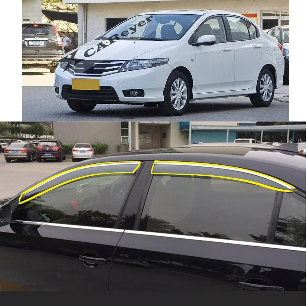 Car Body Styling Sticker Plastic Window Glass Wind Visor Rain/Sun Guard Protector Vent Parts For Honda City 2009-2014
Car Body Styling Sticker Plastic Window Glass Wind Visor Rain/Sun Guard Protector Vent Parts For Honda City 2009-2014