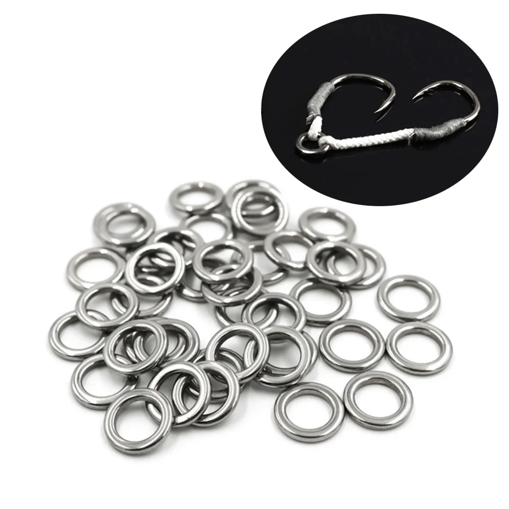 50Pcs Solid Ring Fish Connector Swivel Snap Double Fishing Split Rings Stainless Steel Durable Hook connector Line Tackle 
50Pcs Solid Ring Fish Connector Swivel Snap Double Fishing Split Rings Stainless Steel Durable Hook connector Line Tackle