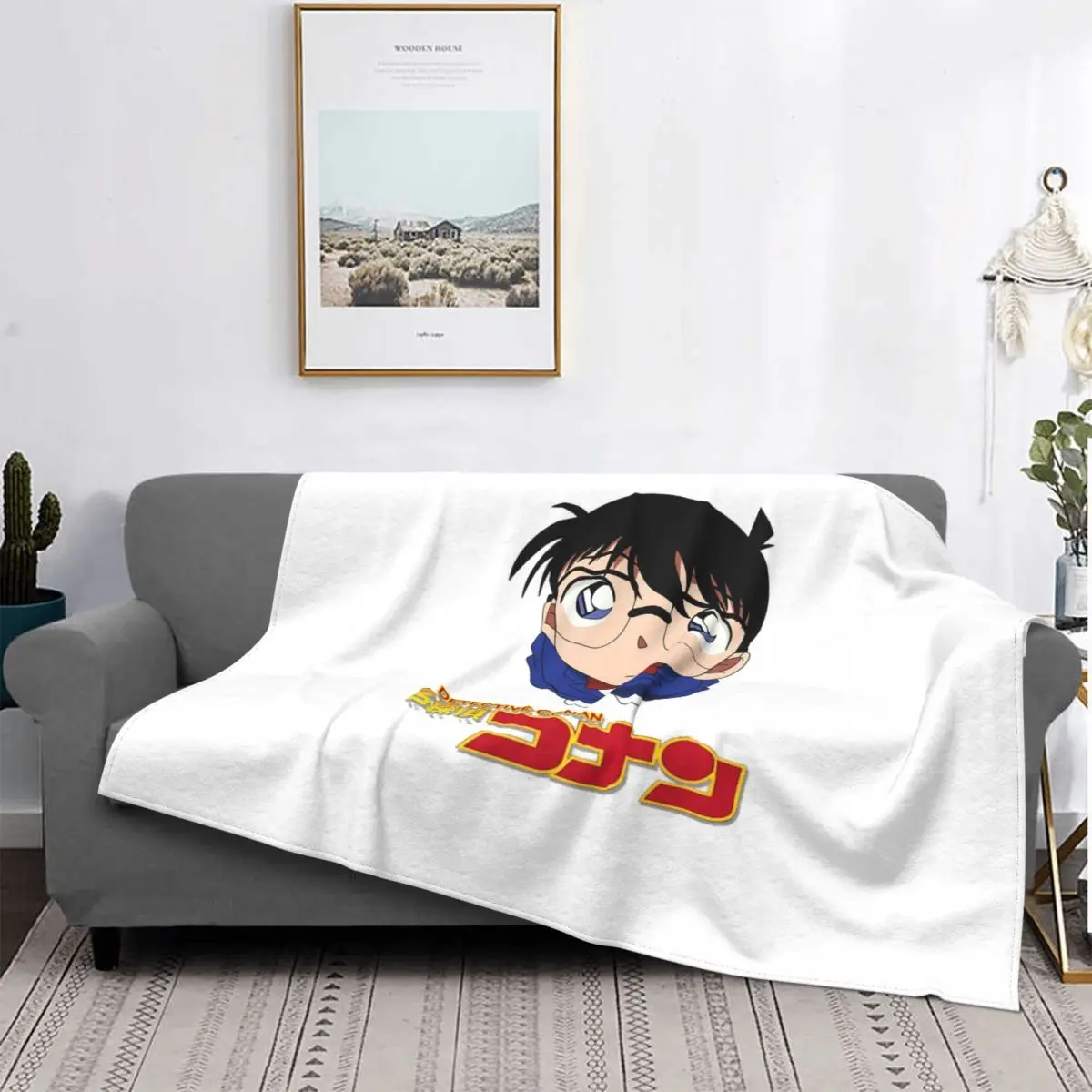 

Одеяла Detective Conan с флисовой подкладкой, ультрамягкий декоративный плед для постельного белья, тонкое плюшевое покрывало для спальни