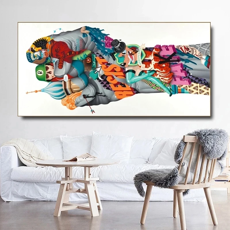 Modern Abstract Graffiti Hand Arm Canvas Painting Posters and Prints Wall Art Picture for Living Room Home Decoration Cuadros
Modern Abstract Graffiti Hand Arm Canvas Painting Posters and Prints Wall Art Picture for Living Room Home Decoration Cuadros