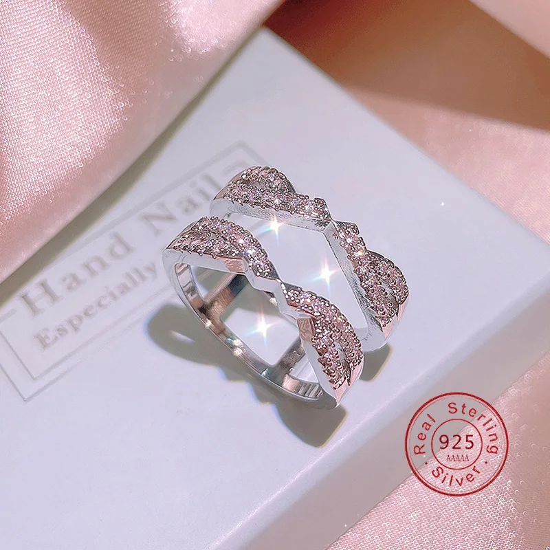 Double-deck 100% 925 Stamp Clear CZ Simple Finger Rings for Women Wedding Engagement Jewelry Girlfriend Gift
Double-deck 100% 925 Stamp Clear CZ Simple Finger Rings for Women Wedding Engagement Jewelry Girlfriend Gift