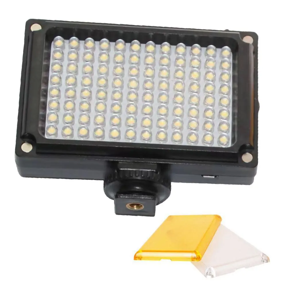96 LED Camera Video Light Spotlight portable selfie Focus fill light with hotshoe for smartphone cellphone camera 
96 LED Camera Video Light Spotlight portable selfie Focus fill light with hotshoe for smartphone cellphone camera