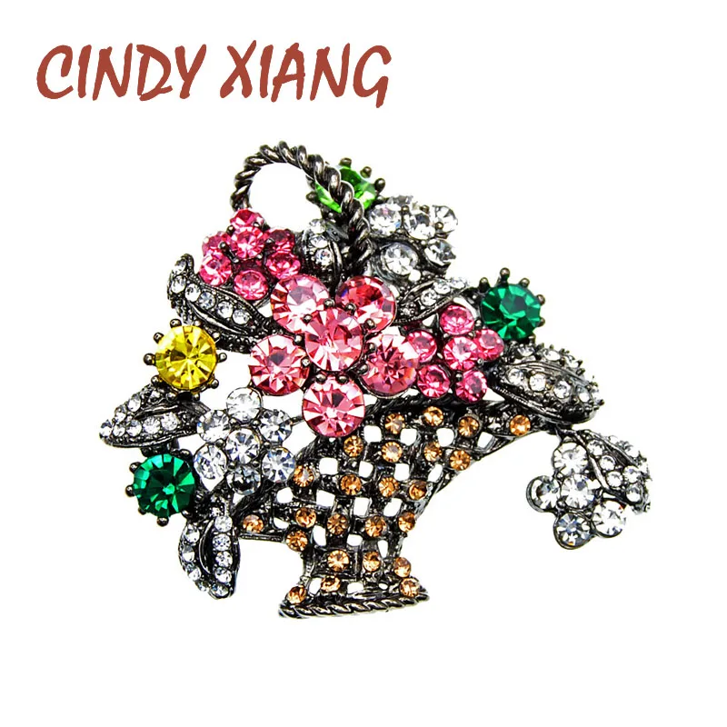 CINDY XIANG New Arrival Rhinestone Vintage Basket Brooches For Women Flower Brooch Pin Elegant Fashion Jewelry 3 Colors Choose
CINDY XIANG New Arrival Rhinestone Vintage Basket Brooches For Women Flower Brooch Pin Elegant Fashion Jewelry 3 Colors Choose