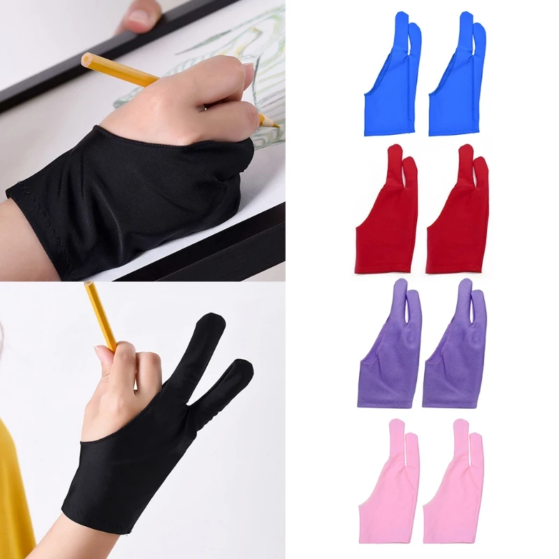 1 Pair Two Fingers Anti-Fouling Artist Gloves for Any Graphics Drawing Tablet Reduces Friction Paper Sketching Left Right Hand
1 Pair Two Fingers Anti-Fouling Artist Gloves for Any Graphics Drawing Tablet Reduces Friction Paper Sketching Left Right Hand