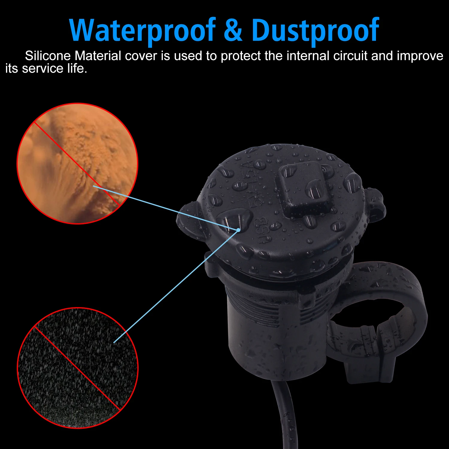 5V1.5A Portable Installation Universal Waterproof USB Charger Motorcycle Electric Vehicle with Switch Mobile Phone Charger
5V1.5A Portable Installation Universal Waterproof USB Charger Motorcycle Electric Vehicle with Switch Mobile Phone Charger