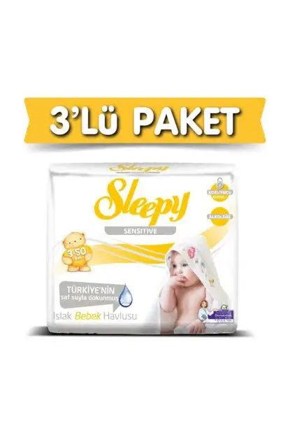 Sleepy Sensitive Wet Wipes 3X50 Pcs
Sleepy Sensitive Wet Wipes 3X50 Pcs