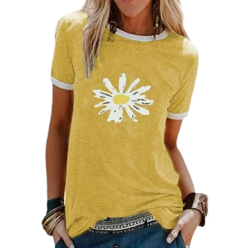 2021 Fashion Unisex T-shirt Print Beautiful Little Chrysanthemum Lady T-shirt Popular Summer Solid color print Clothes Girl Tops
2021 Fashion Unisex T-shirt Print Beautiful Little Chrysanthemum Lady T-shirt Popular Summer Solid color print Clothes Girl Tops