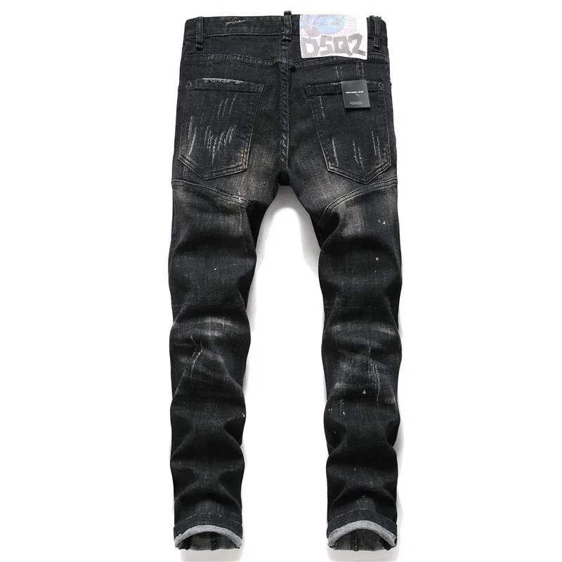Dsq Brand European Men Jeans Famous D2 Men Slim Jeans Pants Mens Denim Trousers Zipper Blue Hole Pencil Pants Jeans for Men
Dsq Brand European Men Jeans Famous D2 Men Slim Jeans Pants Mens Denim Trousers Zipper Blue Hole Pencil Pants Jeans for Men