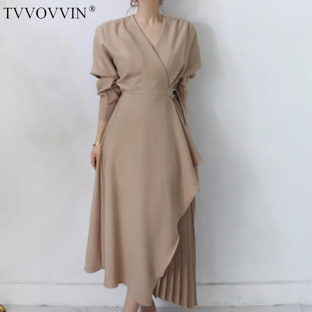 2020 Autumn Summer New Fashion Fold Womens Korea Girl Female Irregular Slim Belt Dress Dresses Feminine V Neck Shirt E066
2020 Autumn Summer New Fashion Fold Womens Korea Girl Female Irregular Slim Belt Dress Dresses Feminine V Neck Shirt E066