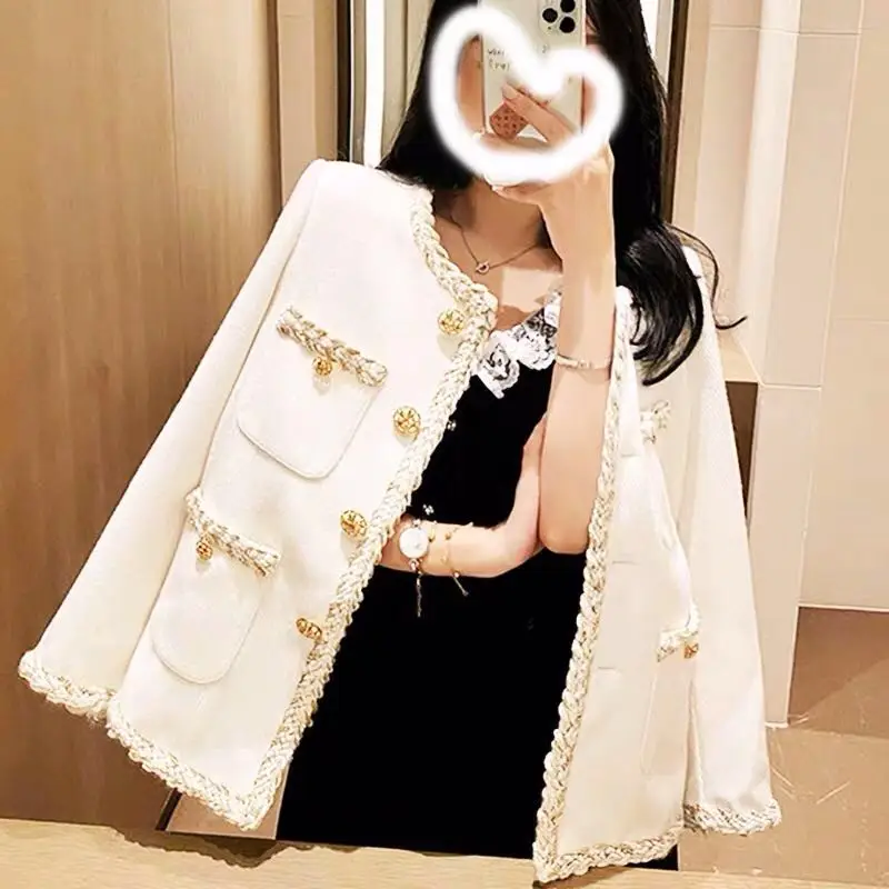 Elegant Wool Cardigan Women White Jacket Autumn Winter 2021 High Quality O-Neck Long Sleeve Knitted Coat Outwear
Elegant Wool Cardigan Women White Jacket Autumn Winter 2021 High Quality O-Neck Long Sleeve Knitted Coat Outwear