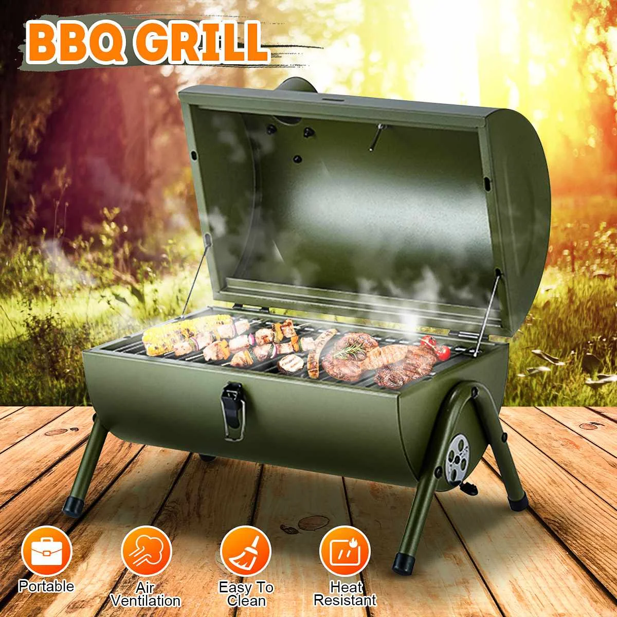 3-5 Persons Use Portable Outdoor BBQ Grill Thickened Charcoal Barbecue Stove Pit Patio Yard Meat Cooker Set Camping Household
3-5 Persons Use Portable Outdoor BBQ Grill Thickened Charcoal Barbecue Stove Pit Patio Yard Meat Cooker Set Camping Household