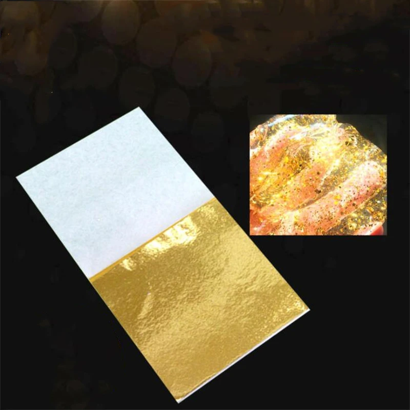 100pcs Imitation Gold Silver Foil Paper Leaf Sheet Gilding DIY Art Craft Paper Birthday Party Wedding Cake Dessert Decorations
100pcs Imitation Gold Silver Foil Paper Leaf Sheet Gilding DIY Art Craft Paper Birthday Party Wedding Cake Dessert Decorations