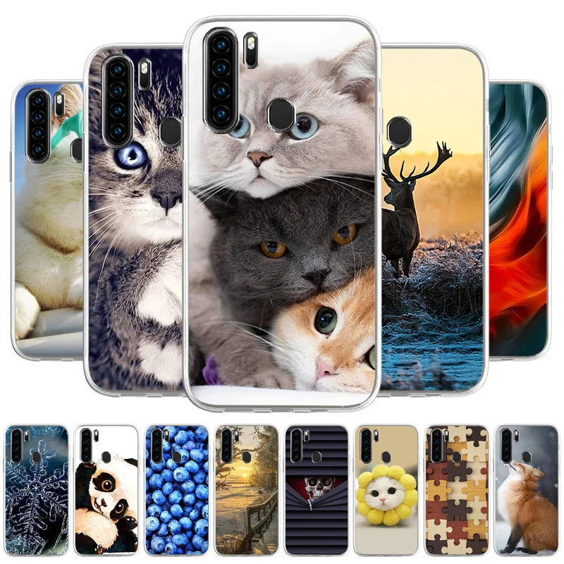 

Silicone Case For Blackview A80 Pro Cases Soft TPU Cat Animal Painted Phone Fundas Blackview A60 A 80 60 BV9600 Pro Cover Coque