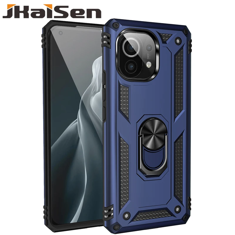 JKaiSen Shockproof Armor Phone Case For Xiaomi 11 Mi 11i Military-Grade Anti-Fall Car Holder Ring Protective Cover
JKaiSen Shockproof Armor Phone Case For Xiaomi 11 Mi 11i Military-Grade Anti-Fall Car Holder Ring Protective Cover