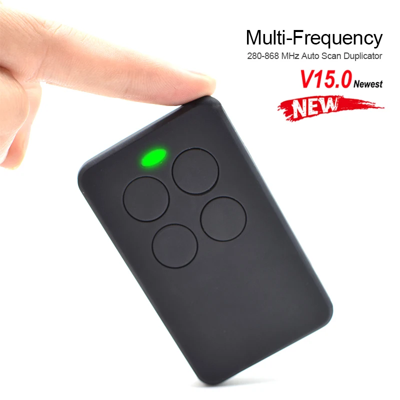 Auto scan Multi Frequency 280-868MHz Remote Control Duplicator Garage Command Gate Remote Controller Rolling Fixed Code 2021 NEW
Auto scan Multi Frequency 280-868MHz Remote Control Duplicator Garage Command Gate Remote Controller Rolling Fixed Code 2021 NEW