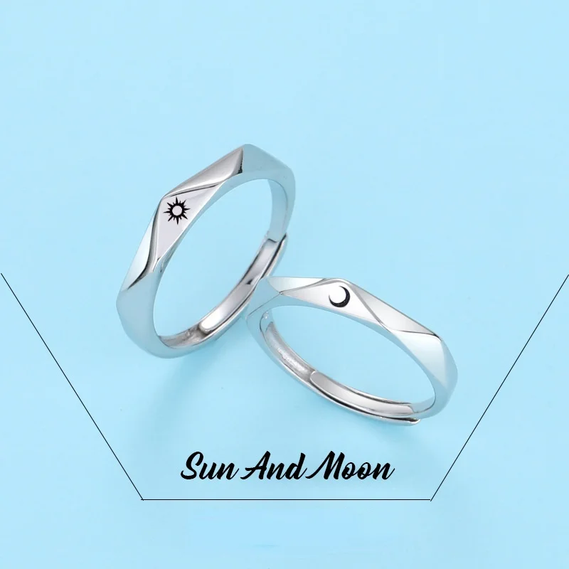 The New Korean Version of The Simple Design Sun and Moon Diamond Couple Ring Pair Ring Opening Adjustable Ring
The New Korean Version of The Simple Design Sun and Moon Diamond Couple Ring Pair Ring Opening Adjustable Ring