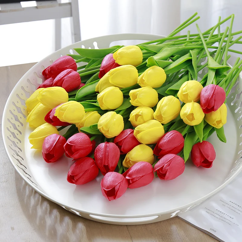 10Pcs Luxury Artificial Tulips Real Touch Mini Bridal Bouquet Flower Para Decorar Wedding Home Christmas Decoration Fake Flowers
10Pcs Luxury Artificial Tulips Real Touch Mini Bridal Bouquet Flower Para Decorar Wedding Home Christmas Decoration Fake Flowers