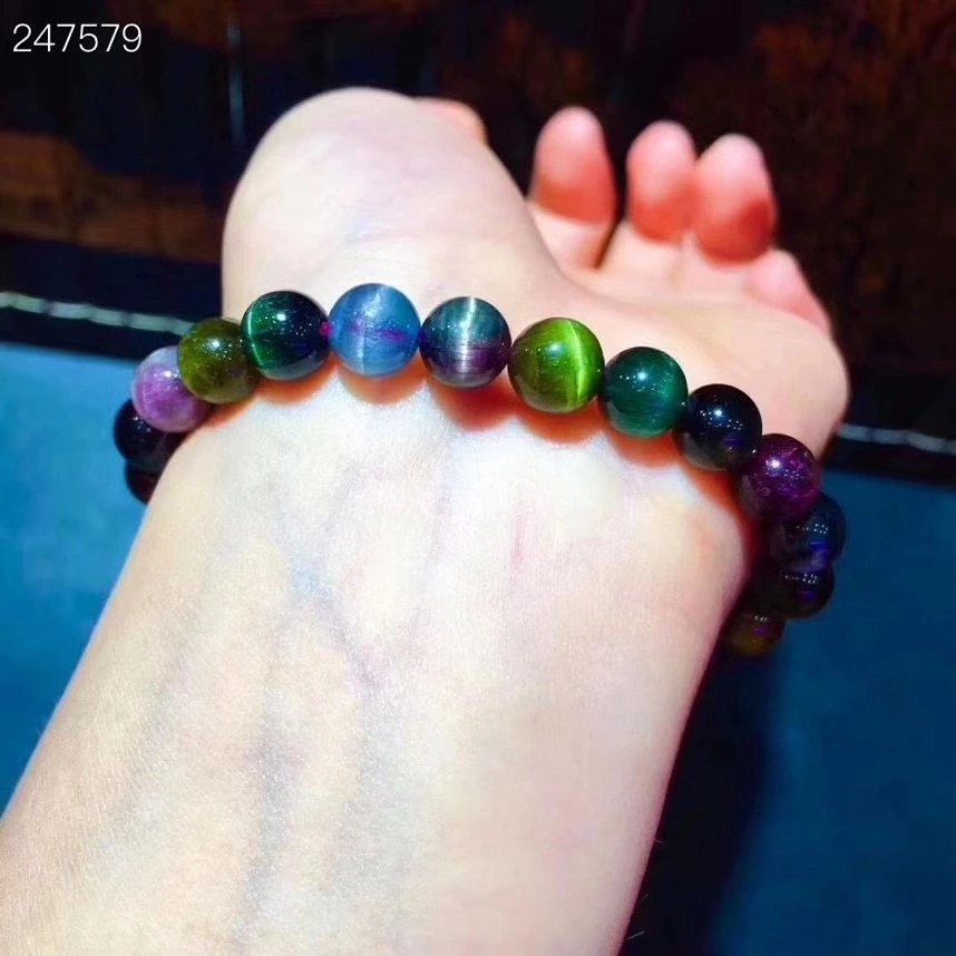 Genuine Natural Colorful Tourmaline Cat Eye Round Bead Bracelet 7.5mm Bangle From Brazil Genuine AAAAAA
Genuine Natural Colorful Tourmaline Cat Eye Round Bead Bracelet 7.5mm Bangle From Brazil Genuine AAAAAA
