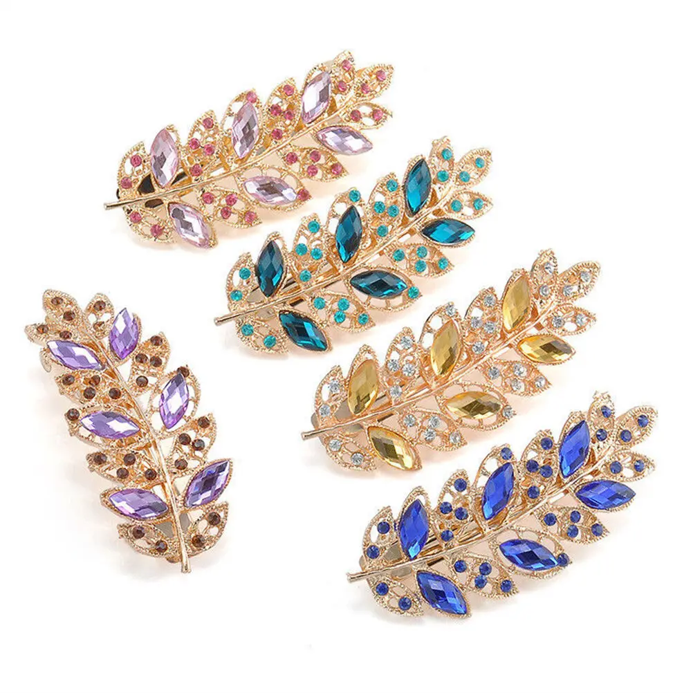 1 PC Fashion Women Rhinestone Leaf Hairpin Hair Clip Barrettes Crystal Hair Jewelry Hair Styling Accessories
1 PC Fashion Women Rhinestone Leaf Hairpin Hair Clip Barrettes Crystal Hair Jewelry Hair Styling Accessories