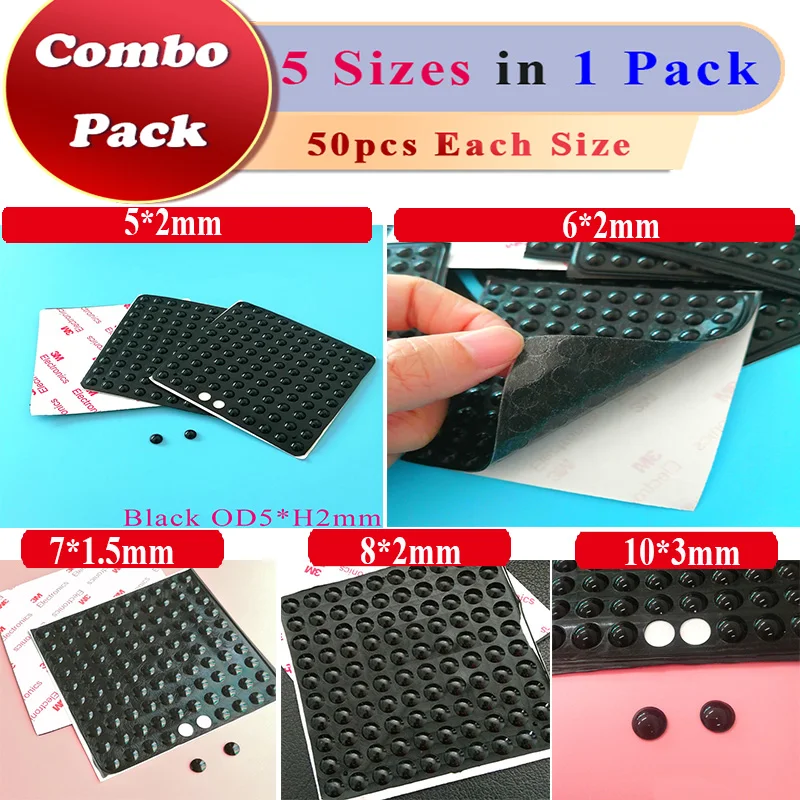 Combo Pack 5 Sizes Self Adhesive Rubber Pad Soft Anti Slip Bumper Damper Silicone Rubber Feet Pad Shock Absorber Cabinet Cabinet
Combo Pack 5 Sizes Self Adhesive Rubber Pad Soft Anti Slip Bumper Damper Silicone Rubber Feet Pad Shock Absorber Cabinet Cabinet