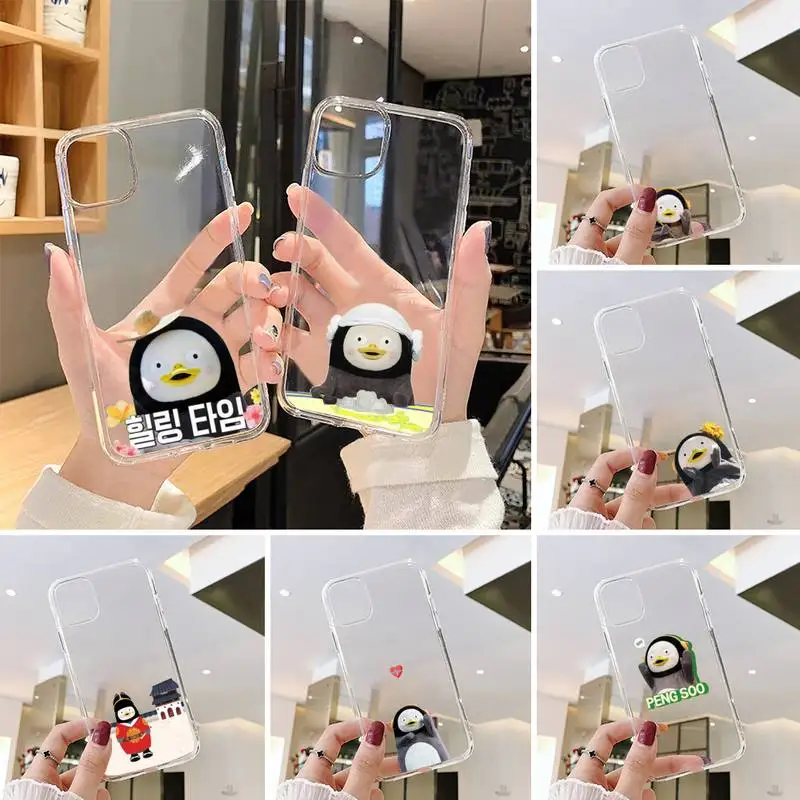 Penguin Pengsoo Phone Case Transparent for iPhone 7 8 11 12 s mini pro X XS XR MAX Plus cover Clear mobile bag
Penguin Pengsoo Phone Case Transparent for iPhone 7 8 11 12 s mini pro X XS XR MAX Plus cover Clear mobile bag