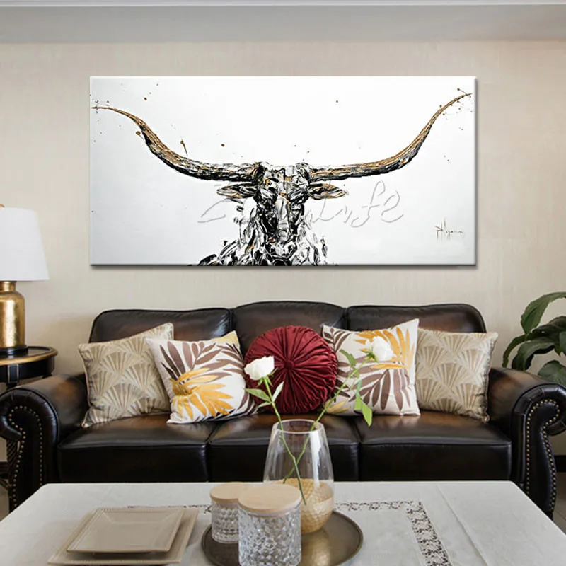 No Framed Hand Painted Bull Oil Painting On Canvas Wall Pictures Paintings For Living Room Wall Art Plattle Knife Modern Abstra
No Framed Hand Painted Bull Oil Painting On Canvas Wall Pictures Paintings For Living Room Wall Art Plattle Knife Modern Abstra