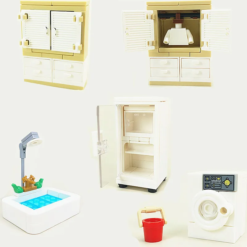 Compatible Friends Blocks Furniture Bricks Set Building Toys Wardrobe Bathtub Refrigerator Bed City Room MOC Blocks Toys Bloques
Compatible Friends Blocks Furniture Bricks Set Building Toys Wardrobe Bathtub Refrigerator Bed City Room MOC Blocks Toys Bloques