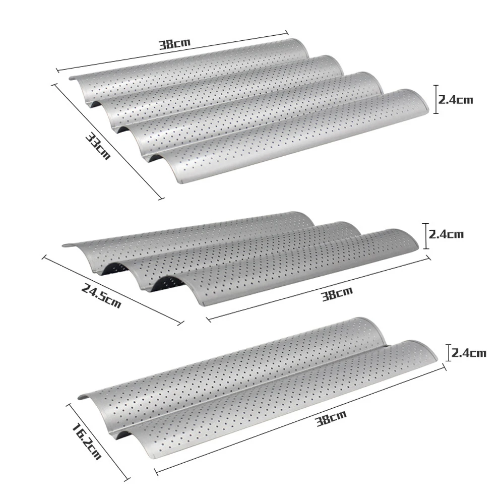 Hot Carbon Steel 2/3/4 Groove Wave French Bread Baking Tray For Baguette Bake Mold Pan DIY Bread Mold Baking And Pastry Tool
Hot Carbon Steel 2/3/4 Groove Wave French Bread Baking Tray For Baguette Bake Mold Pan DIY Bread Mold Baking And Pastry Tool