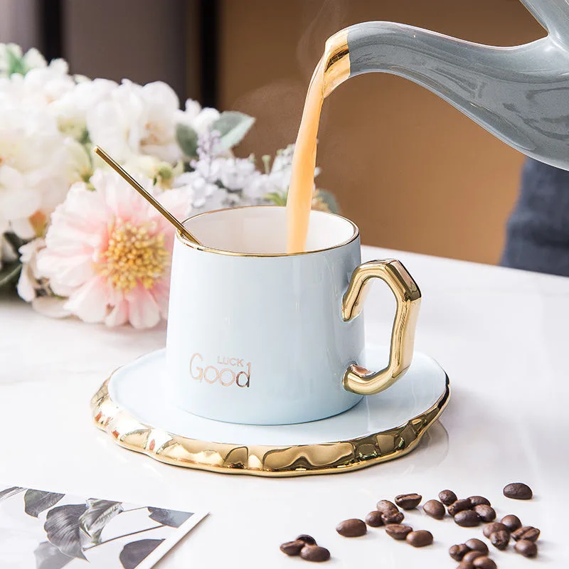 Nordic Ceramic Porcelain Coffee Cups Condensed Coffee Mugs Cafe Tea Breakfast Milk Cups Saucer Suit with Dish Spoon Set Ins
Nordic Ceramic Porcelain Coffee Cups Condensed Coffee Mugs Cafe Tea Breakfast Milk Cups Saucer Suit with Dish Spoon Set Ins
