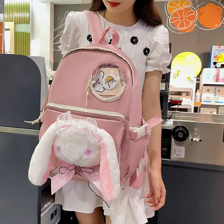New 2021 School Bags For Teenage Girls Japanese High School Girls Backpack Plush Bunny Print Backpack Women Mochilas Book Bag
New 2021 School Bags For Teenage Girls Japanese High School Girls Backpack Plush Bunny Print Backpack Women Mochilas Book Bag