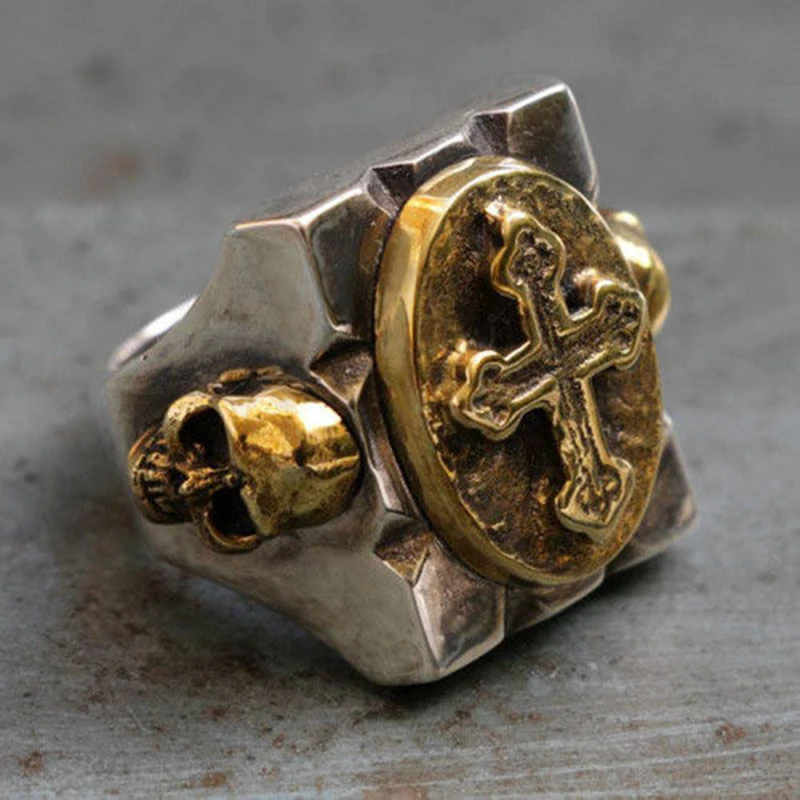 New Skull Cross Ring Punk Personality Domineering Hipster Large Ring Valentine's Day Gift Boyfriend Jewelry Accessories
New Skull Cross Ring Punk Personality Domineering Hipster Large Ring Valentine's Day Gift Boyfriend Jewelry Accessories