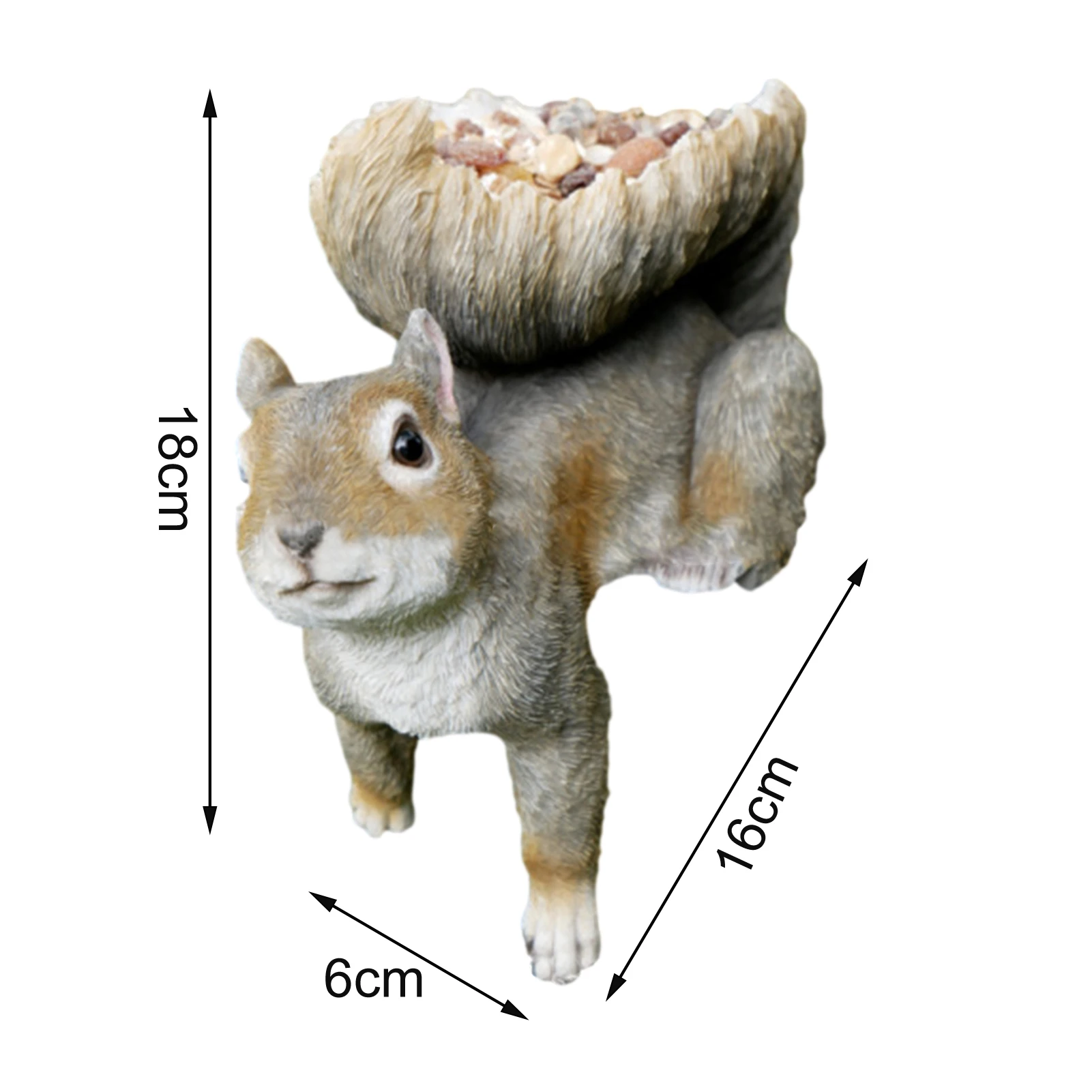 Squirrel Shaped Resin Bird Feeder Woodland Squirrel Statue Garden Decoration
Squirrel Shaped Resin Bird Feeder Woodland Squirrel Statue Garden Decoration