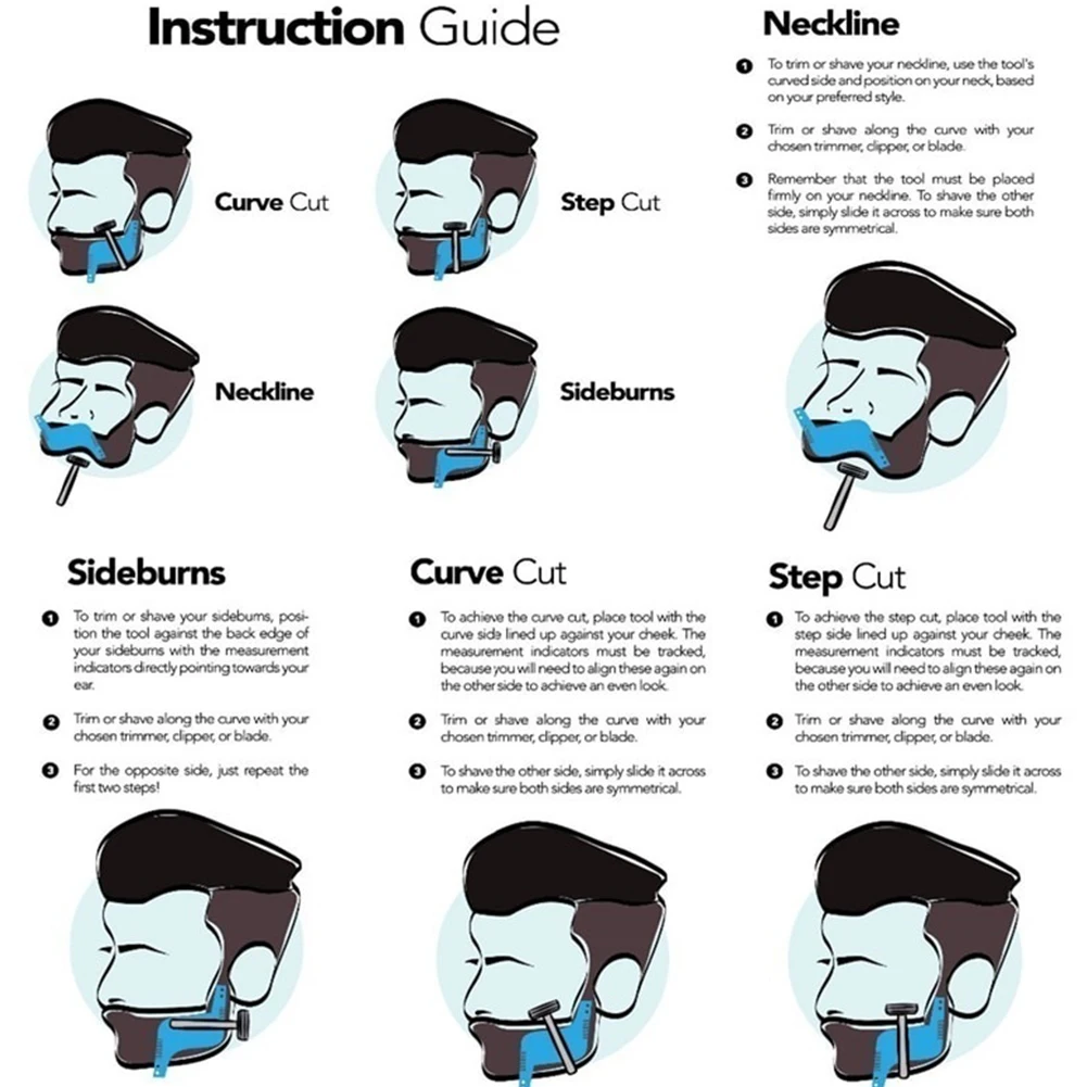 Practical Double Sided Men Beard Shaping Styling Template Men's Facial Hair Beard Trim Comb Black
Practical Double Sided Men Beard Shaping Styling Template Men's Facial Hair Beard Trim Comb Black