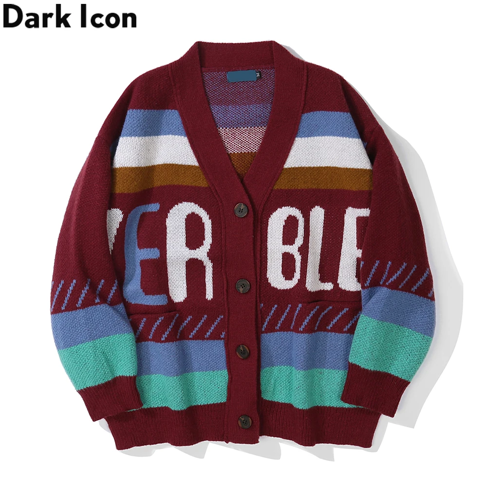 Dark Icon Big Letters Stripe Vintage Sweater Men Women Autumn Cardigan Sweaters for Men Knitwear 2 Colors
Dark Icon Big Letters Stripe Vintage Sweater Men Women Autumn Cardigan Sweaters for Men Knitwear 2 Colors