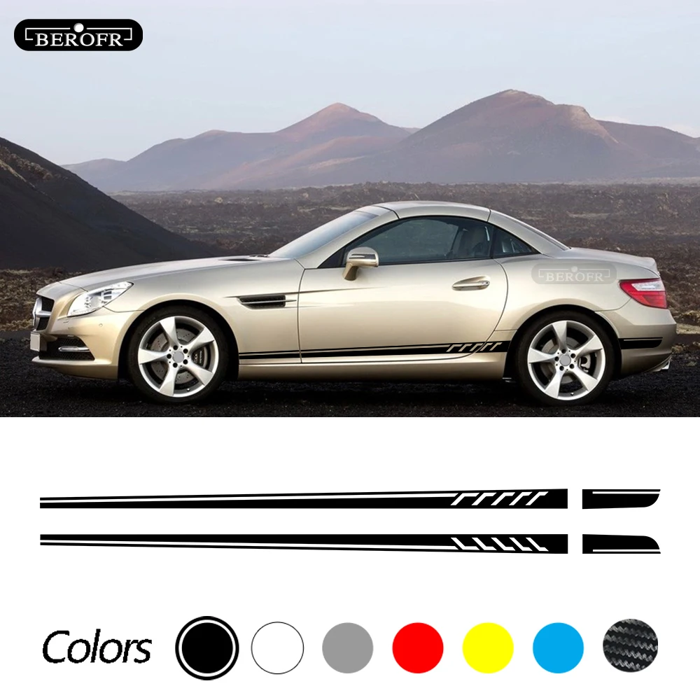 507 Style Door Side Skirt Stripes Body Decal Kit for Mercedes Benz SLK SLC Class R170 R171 R172 AMG SLK200 250 55 Accessories
507 Style Door Side Skirt Stripes Body Decal Kit for Mercedes Benz SLK SLC Class R170 R171 R172 AMG SLK200 250 55 Accessories