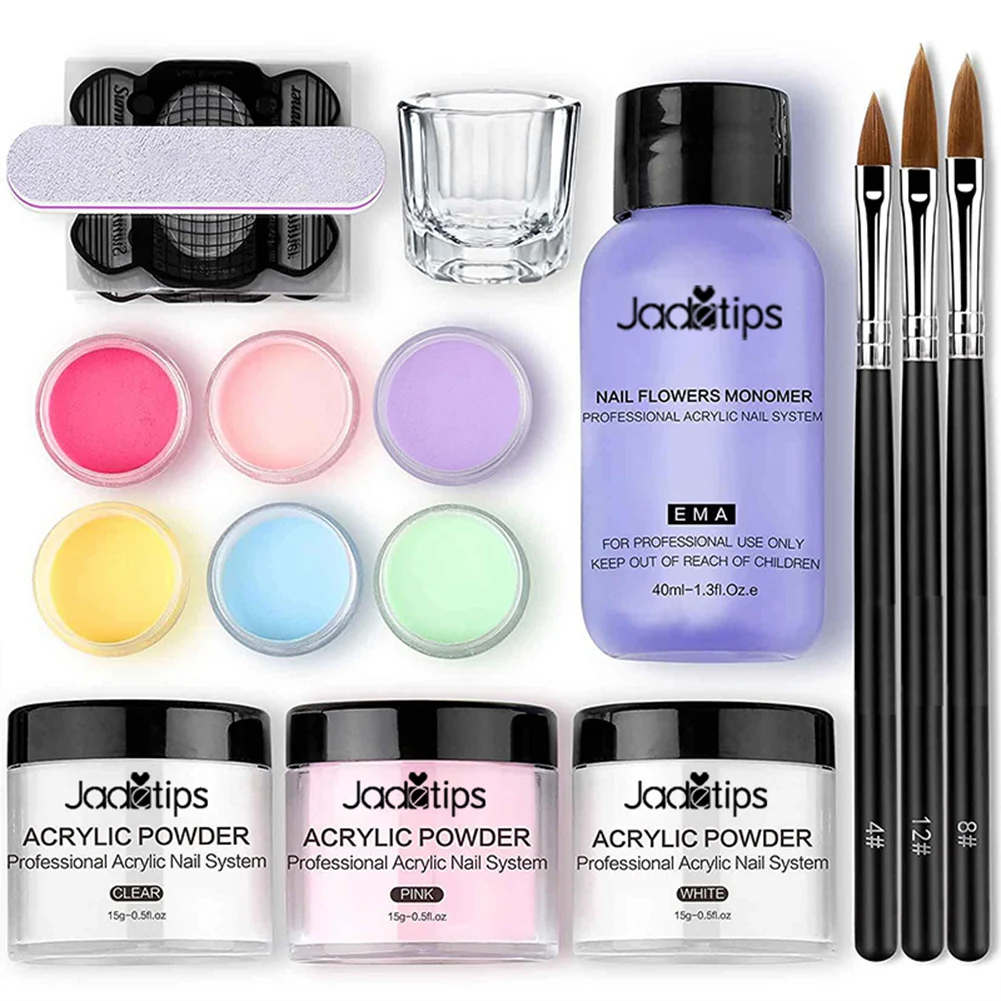 Nail Acrylic Powder Gel Polish Set Crystal kit Acrylic Liquid with Nail Brush File Nails Art Decoration Extension Manicure Tools
Nail Acrylic Powder Gel Polish Set Crystal kit Acrylic Liquid with Nail Brush File Nails Art Decoration Extension Manicure Tools