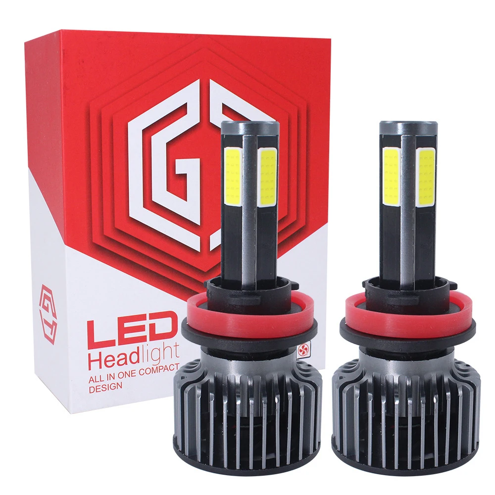 

Car LED headlights four-sided led lights GT4 super bright far and near beam 80W 12000Lm 6000K H1 H3 H4 H7 H11 H13 9005 9006 9004