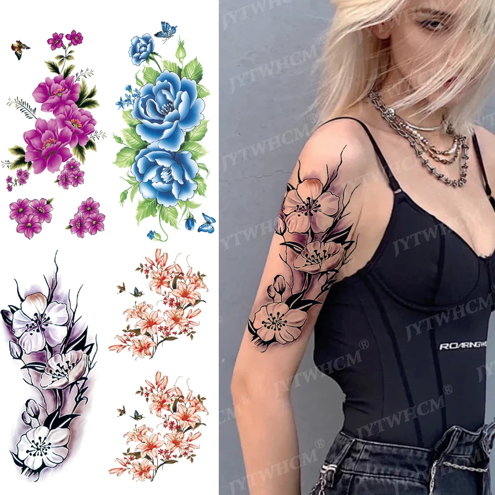 Flower Tattoo Sickers Waterproof Temporary Tattoo Sleeve Imitation Tatoo Women's Sexy Tattoos Body Painting One-time Fake Tatto
Flower Tattoo Sickers Waterproof Temporary Tattoo Sleeve Imitation Tatoo Women's Sexy Tattoos Body Painting One-time Fake Tatto