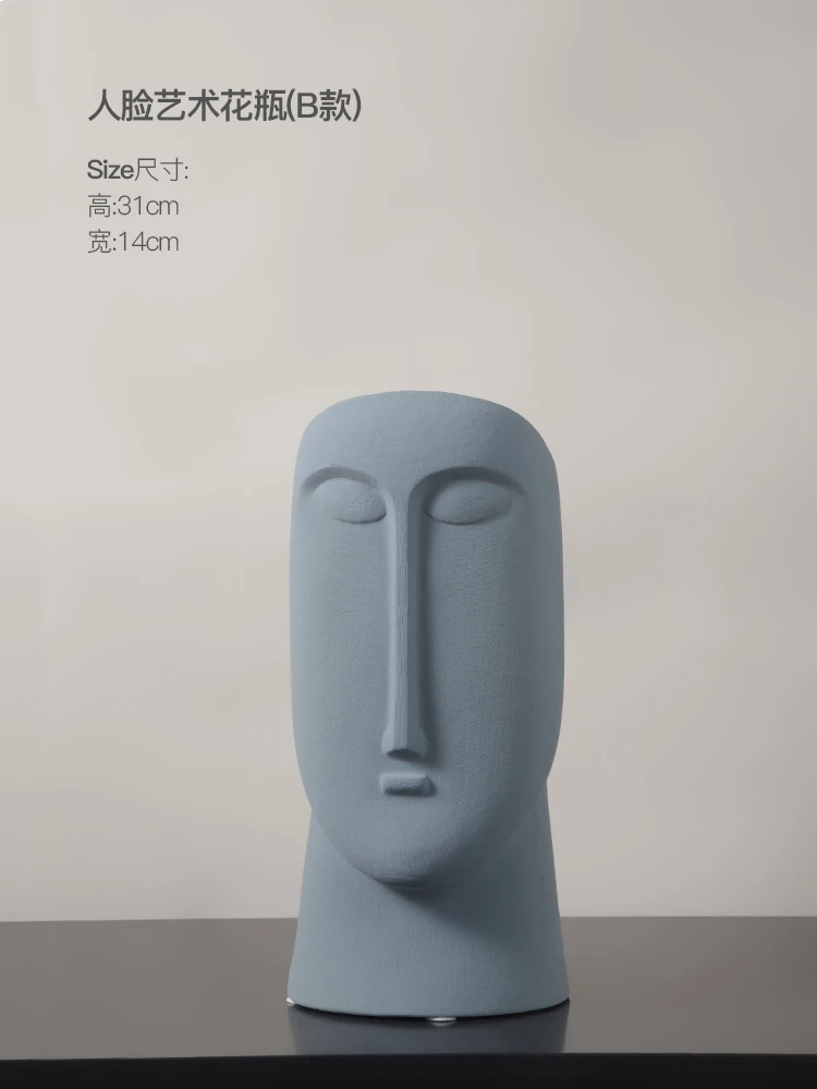 Ceramic Modern Vase Nordic Fashion Human Face Ornaments Bedroom Flower Pot Living Room Ev Dekorasyon Home Decoration ED50HP
Ceramic Modern Vase Nordic Fashion Human Face Ornaments Bedroom Flower Pot Living Room Ev Dekorasyon Home Decoration ED50HP