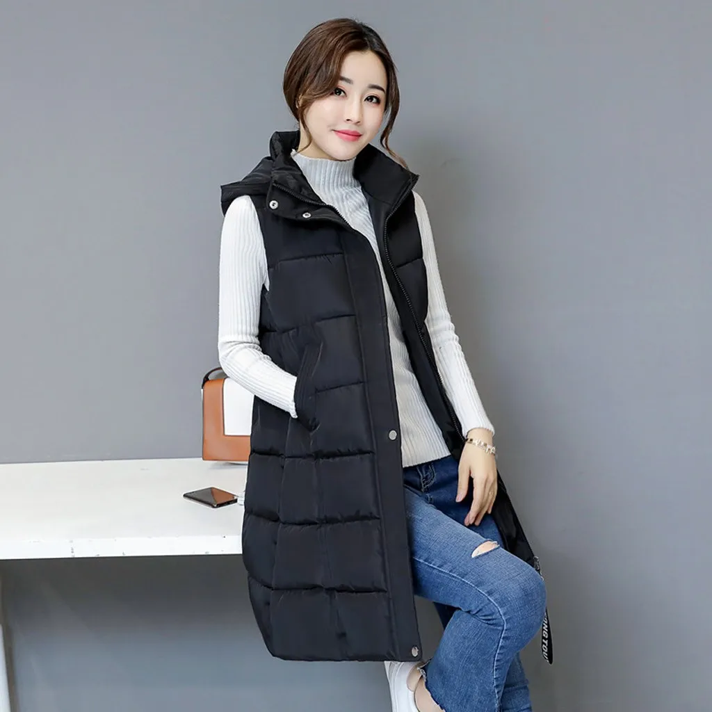 Women Fashion Outerwear Sleeveless Hooded Jackets Cotton-padded Print Coats Quilted Cotton Vest Хлопковый Жилет Outerwear R2
Women Fashion Outerwear Sleeveless Hooded Jackets Cotton-padded Print Coats Quilted Cotton Vest Хлопковый Жилет Outerwear R2