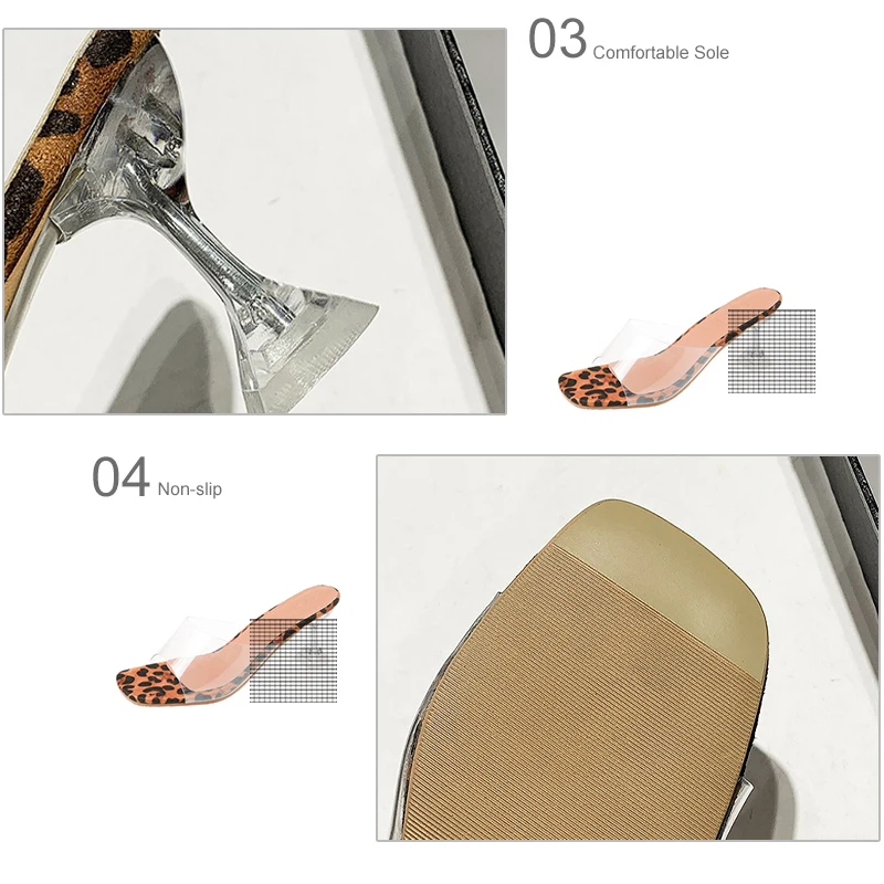 Fashion Women High Heel Slippers Transparent Ladies Slides Leopard Print Sandals Open Toe Summer Female Shoes Woman Footwear
Fashion Women High Heel Slippers Transparent Ladies Slides Leopard Print Sandals Open Toe Summer Female Shoes Woman Footwear